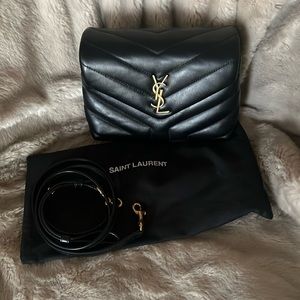 saint laurent black toy loulou bag